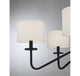 6-Light Chandelier, Matte Black