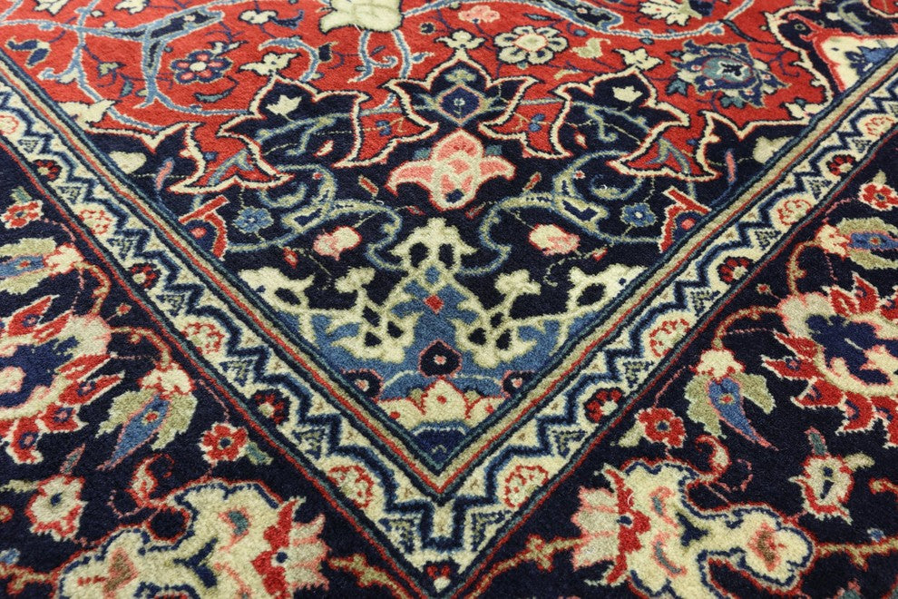 New Fine Persian Sarouk Hand Knotted Wool Rug 4' X 7'