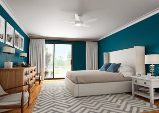 Casablanca 44" Isotope Ceiling Fan With Light Kit & Wall Control, Fresh White, Fresh White, 44"