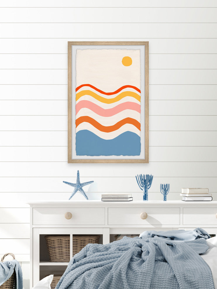 "Reflecting Rays" Framed Painting Print, 12x18