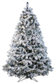 Vickerman A806366LED Flocked Pine Artificial Christmas Tree White LED  Lights