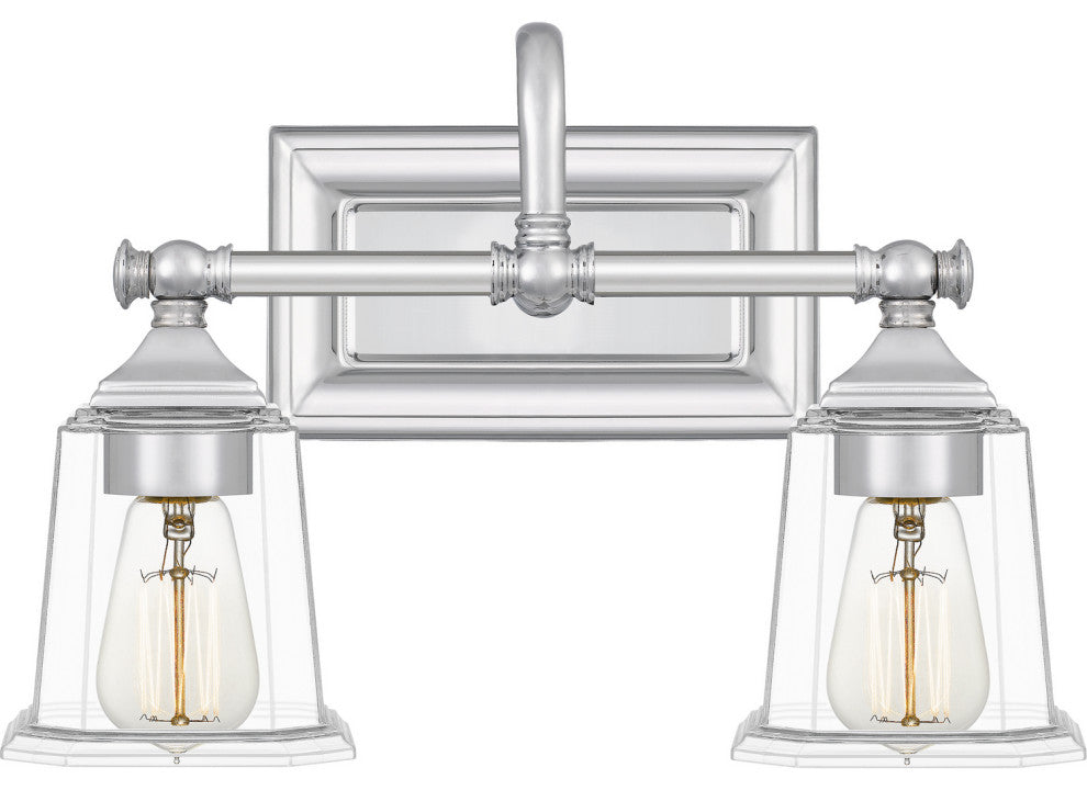 Quoizel NLC8602C Two Light Bath, Polished Chrome Finish