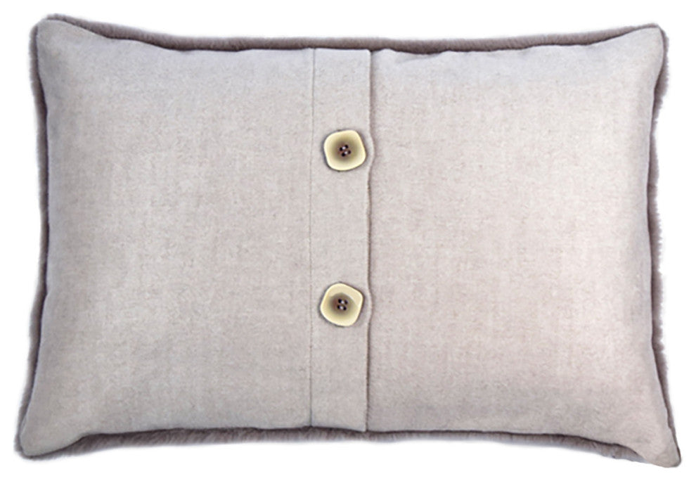 Luzio Taupe Conscious Wool Pillow 15.7x23.6
