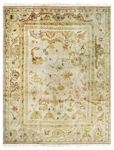 Beige Traditional All Over Oushak Area Rug