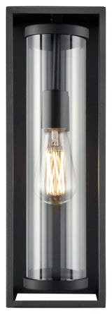 1 Light 5.5 in. Textured Black Outdoor