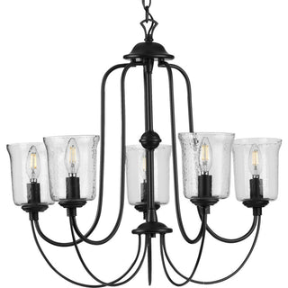 Progress Lighting P400194 Bowman 5 Light 26"W Taper Candle - Matte Black