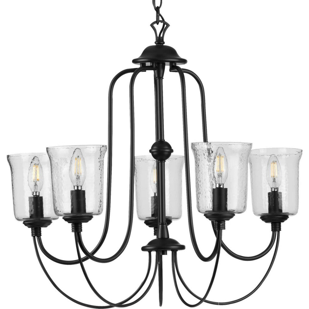 Progress Lighting P400194 Bowman 5 Light 26"W Taper Candle - Matte Black