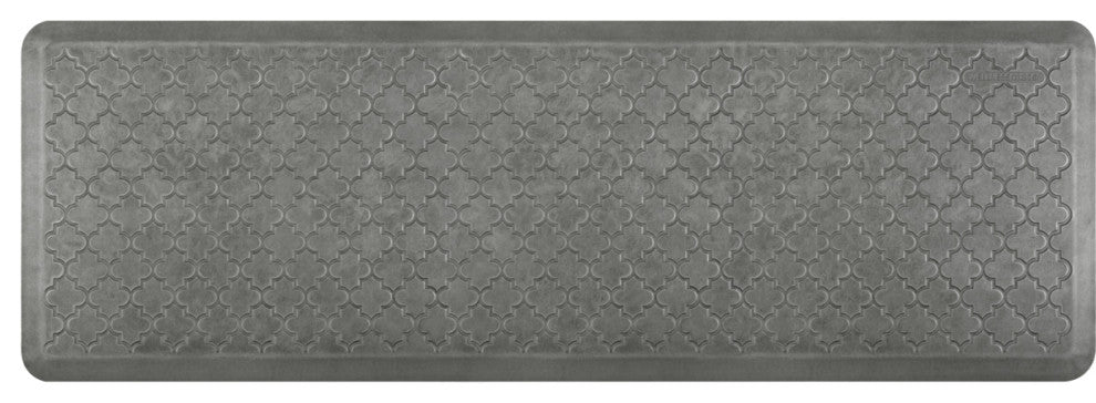WellnessMats Premium Anti-Fatigue Mat Trellis Collection, Silver Leaf, 72"x24"
