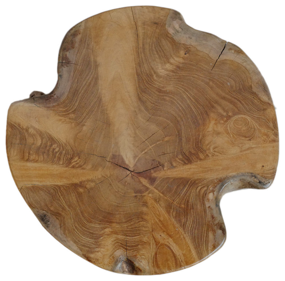 Organic Teak Root 3 Leg Stool
