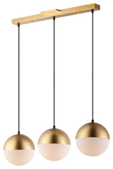 ET2 E20363-92 Half Moon 3 Light 30"W LED Linear Pendant - Metallic Gold