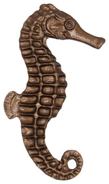 Seahorse Right Facing Cabinet Knob, Large, Lux Bronze