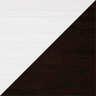 Lexicon Niles Wood Nightstand in 2-Tone with Gold Trim (White & Cherry)