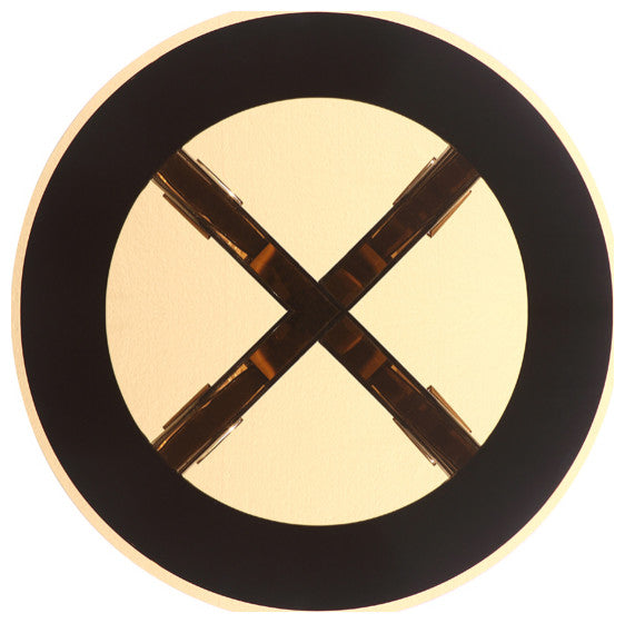 HomeRoots 22" Black Crocodile and Rosegold End Table