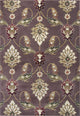 HomeRoots 7' Octagon Plum Floral Vines Indoor Area Rug