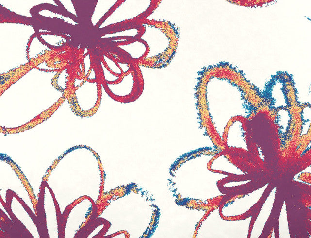 Penelope Decorative Holiday Floral Print Bath Towel, Purple
