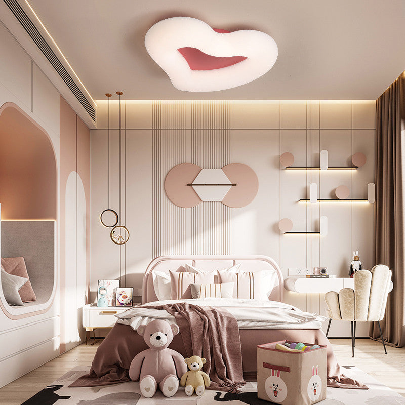 Haacht | Modern Heart-Shaped LED Ceiling Light for kids room, Pink, L13.0xh3.5"