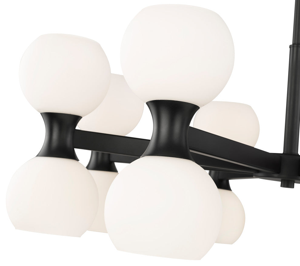 Z-LITE 16-Light Chandelier, Matte Black