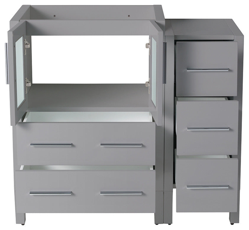 Torino Modern Bathroom Cabinet, Gray, 36"