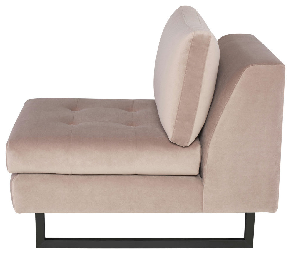 Janis Blush Fabric Armless Sofa Seat, HGSC596