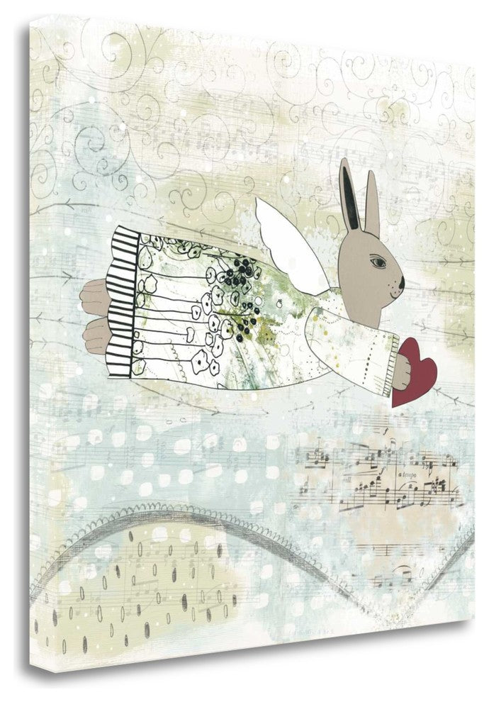 "Bunny Angel" By Sarah Ogren, Giclee Print on Gallery Wrap Canvas, Ready to Hang