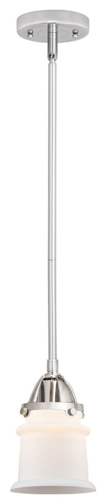 Small Canton Mini Pendant, Polished Chrome, Matte White, Matte White