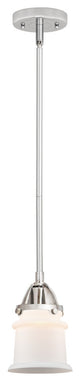 Small Canton Mini Pendant, Polished Chrome, Matte White, Matte White