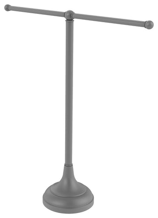 Vanity Top 2 Arm Guest Towel Holder, Matte Gray