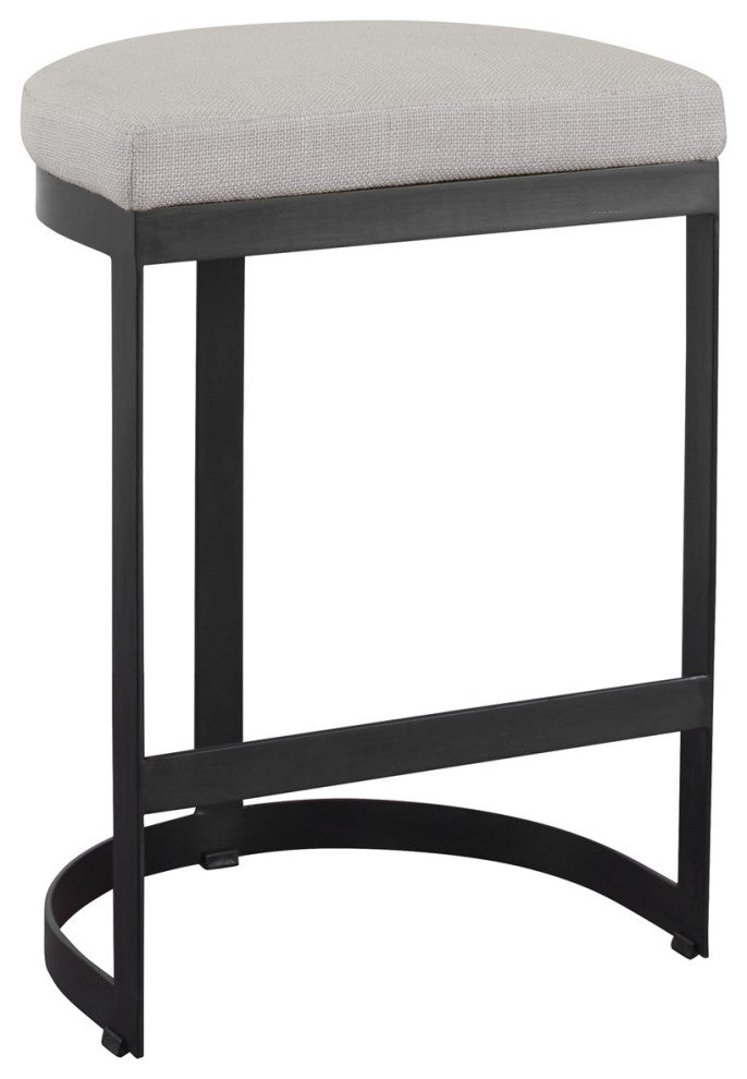 Uttermost Ivanna Black Iron Counter Stool 23591