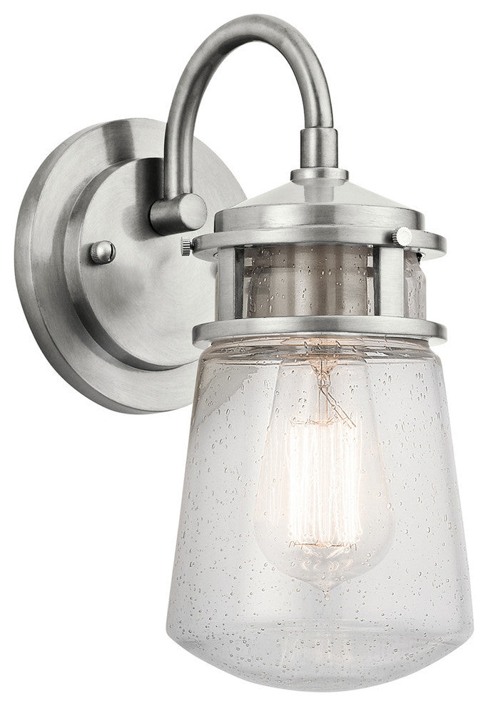 Outdoor Wall 1-Light, Brushed Aluminum