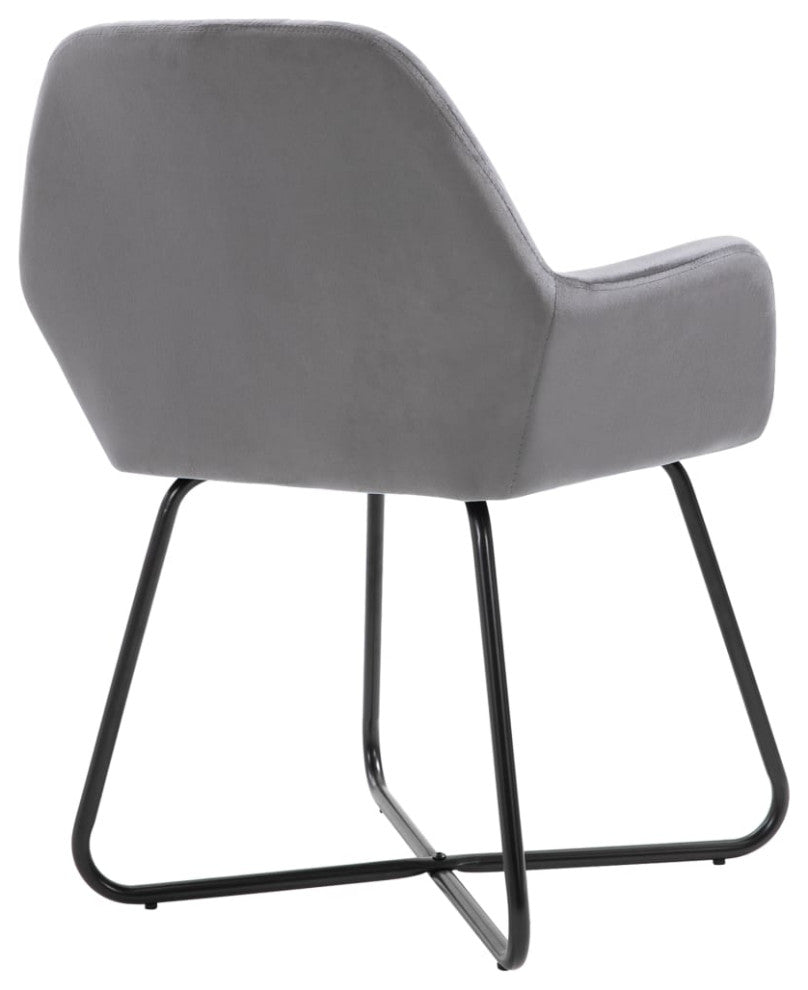 vidaXL Dining Chairs 2 pcs Gray Velvet
