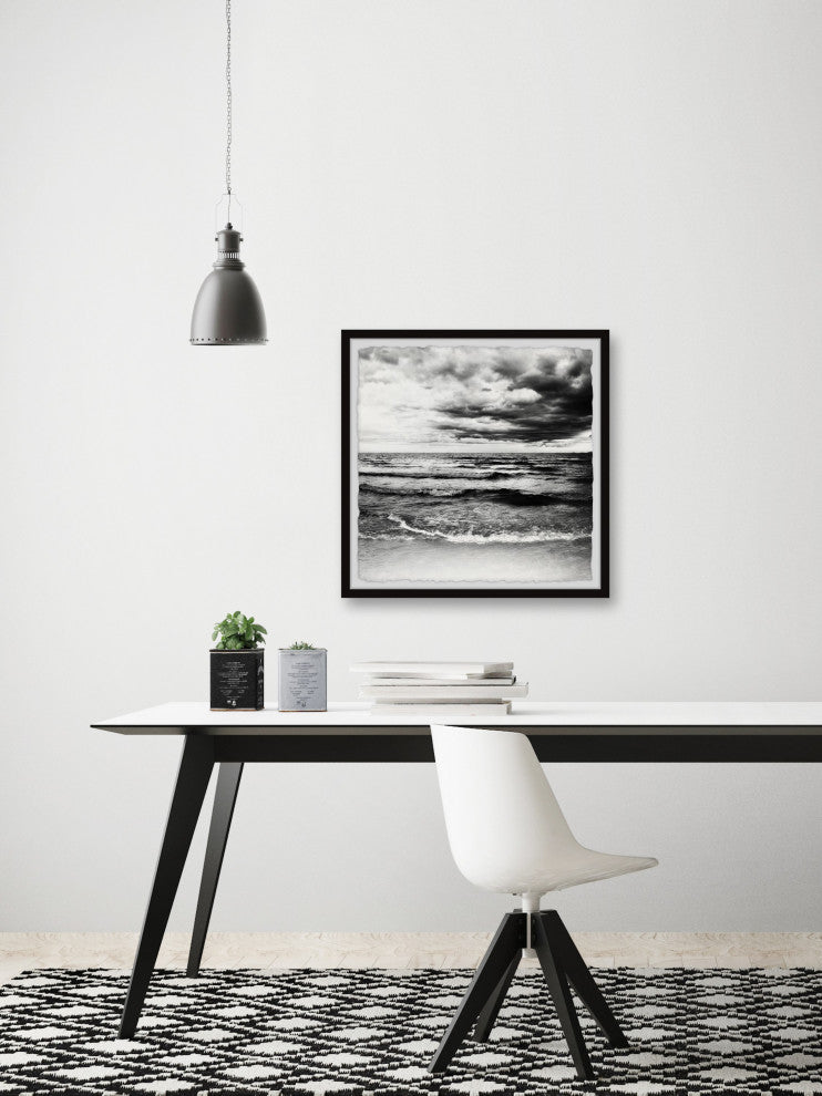 "Black Clouds" Framed Painting Print, 24x24
