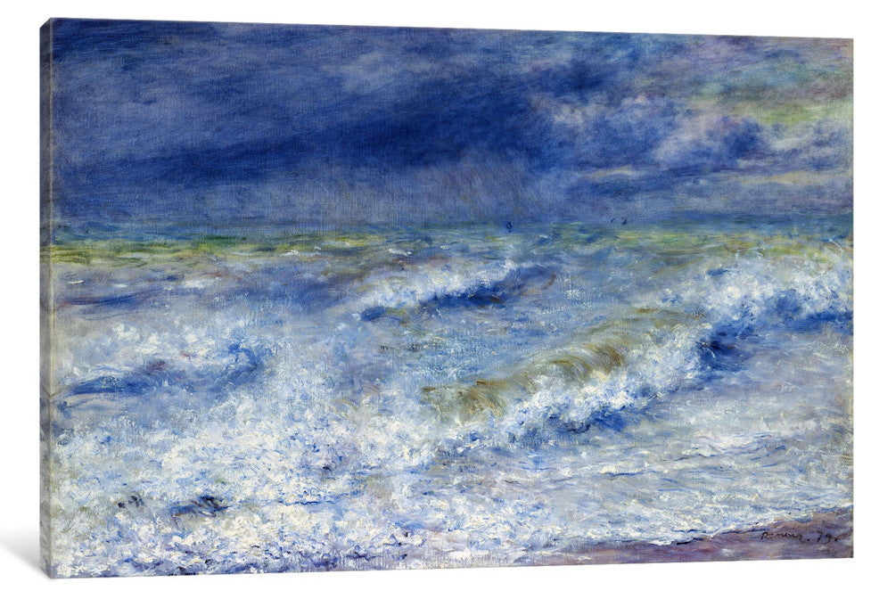 "La vague 1879" by Pierre-Auguste Renoir, 18x12x1.5"