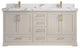 Boston 72" Double Sink Bath Vanity in Fine Grain 2" Viola Brown