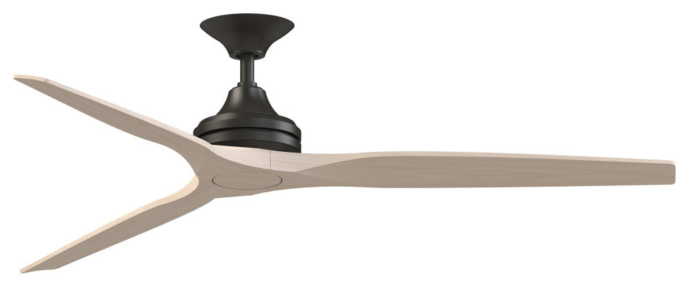 Fanimation Spitfire 64" Fan, Dark Bronze Motor, White Washed Blades