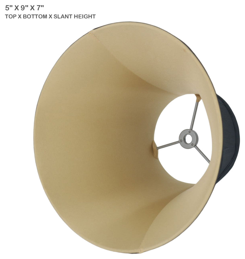Bell Lamp Shade, 5x9x7", Black, Set of 2