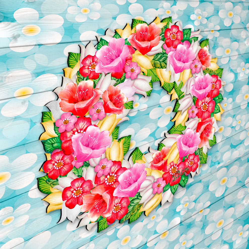 Flowers Summer Wreath Door Hanger