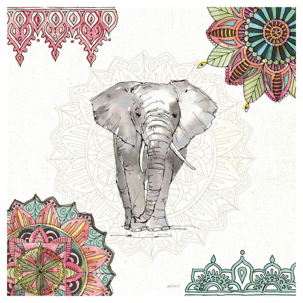 "Mandala Morning IV" Digital Paper Print by Anne Tavoletti, 32"x32"