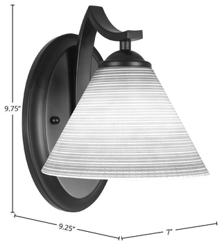 Zilo Wall Sconce Shown, Matte Black Finish With 7" White Matrix Glass