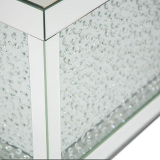 Montreal Block End Table With Crystals