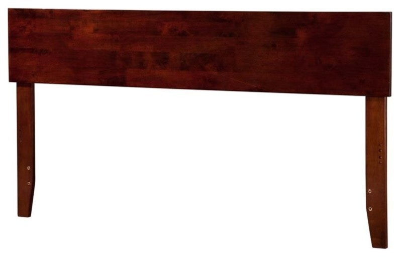 AFI Orlando Queen Wood Panel Headboard with USB Charger in Walnut