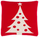 Surya Very Merry VMY-003 18"x18" Pillow Cover, Bright Red/Ivory