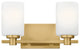 Hinkley Karlie Bathroom Vanity Light, Lacquered Brass, 2 Light
