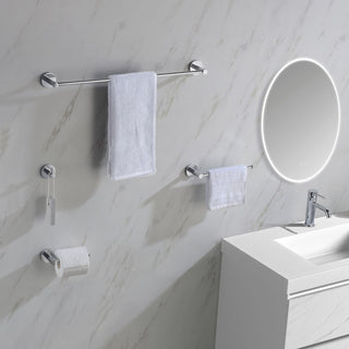 Circular 4 Piece Hardware Set, Chrome