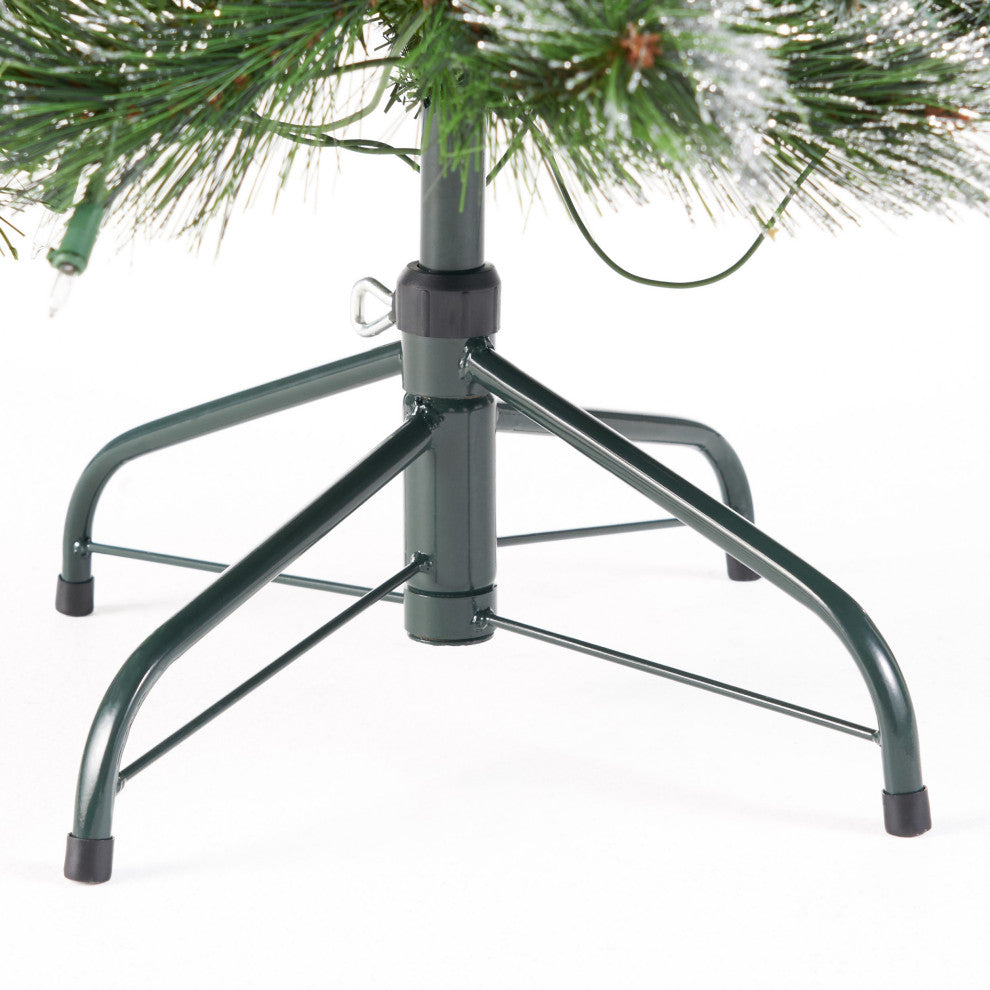 4.5' Mixed Spruce Artificial Christmas Tree, Pre-Lit Clear