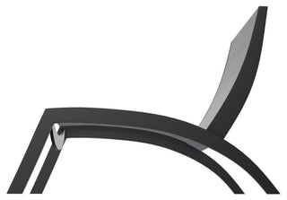 Dune Sling Stackable Outdoor Hydro-Lounge Chaise, Augustine Pewter/Black