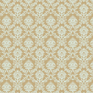Stripes And Damasks, Classic Damask Stripes White, Beige Wallpaper Roll
