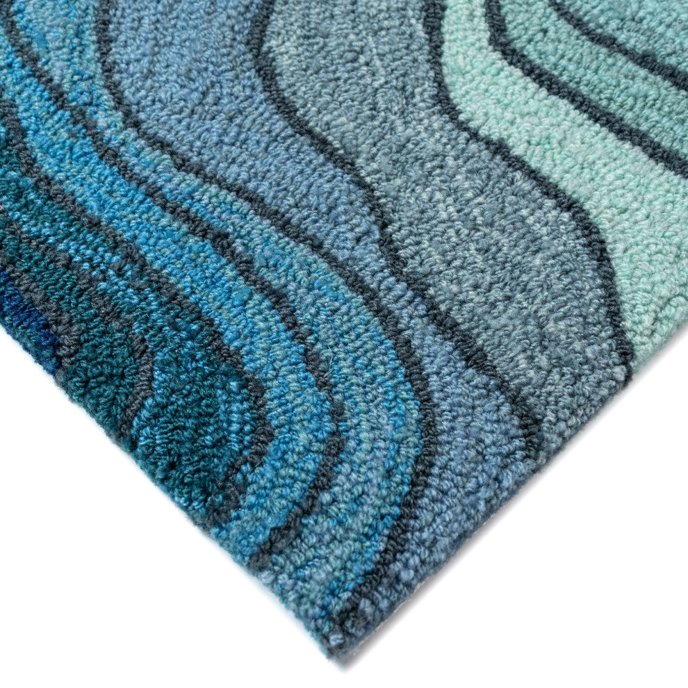 Ravella Mykonos Indoor/Outdoor Rug, Water, 2'x8' Runner