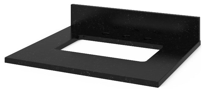 Chatham Traditional 24" Grey Single Sink Vanity, Black Granite Vanity Top