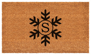 Calloway Mills Snowflake Monogram Doormat, 17"x29", Letter S