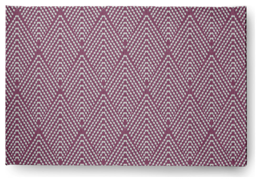 Lifeflor Diamond Fall Design Chenille Area Rug, Purple, 2'x3'